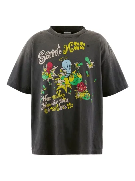 Tricou Saint Mxxxxxx cu imagine gri