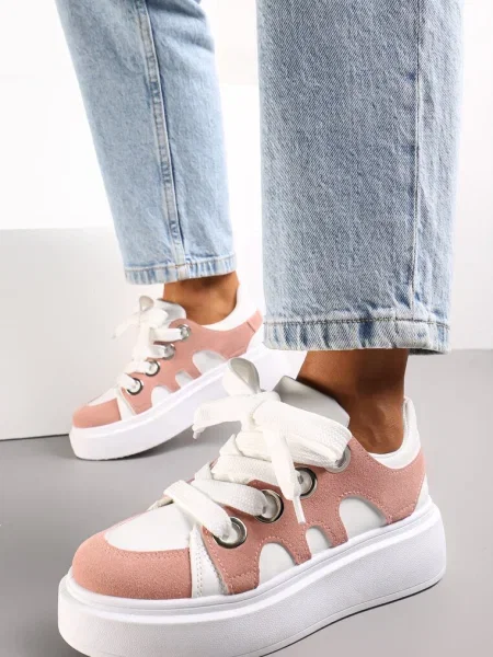 Sneakers Albi-Roz pe Platformă Schiltes roz