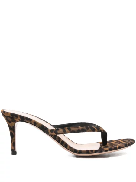 Sandale Gianvito Rossi cu imagine cu model leopard maro
