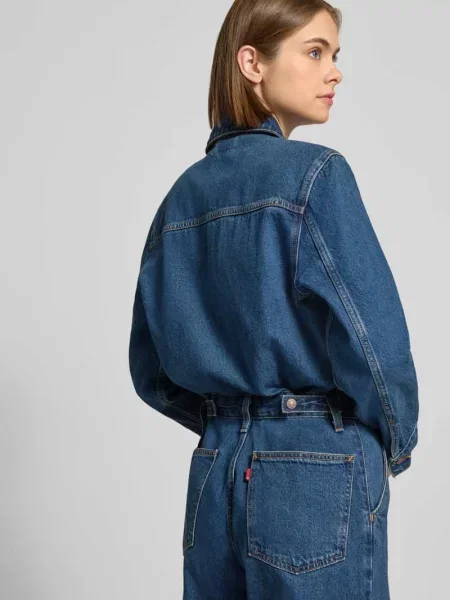 Kombinezon o kroju regular fit z czystej bawełny model HERITAGE JUMPSUIT H2 Levi's granatowy