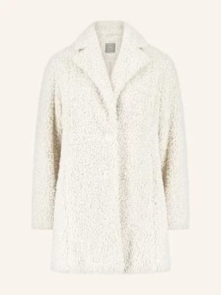 Betty&Co Kurtka Pluszowa beige biała