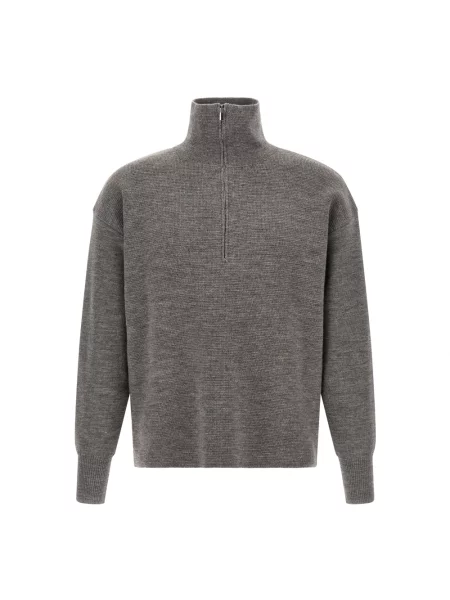 Sweter z golfem Ma'ry'ya wełniany szary