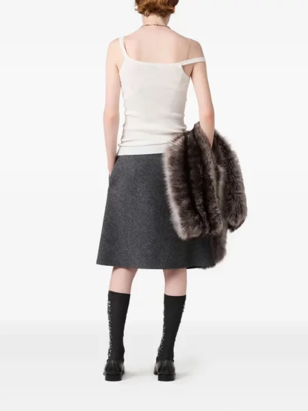 Top Miu Miu tricotate alb