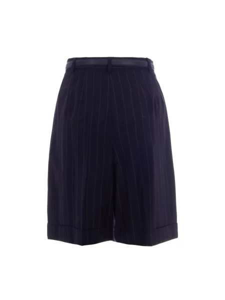 Długie szorty Max Mara Studio niebieskie