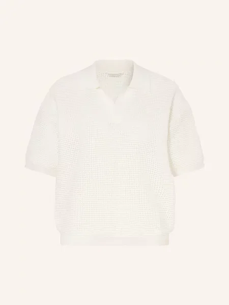 Jeanne Baret Pletené Polo Tričko Saffron bílá