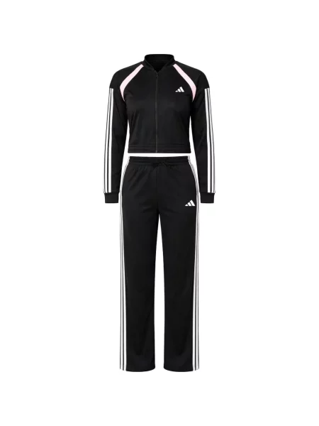 Hanorac Adidas din velur cu dungi roz