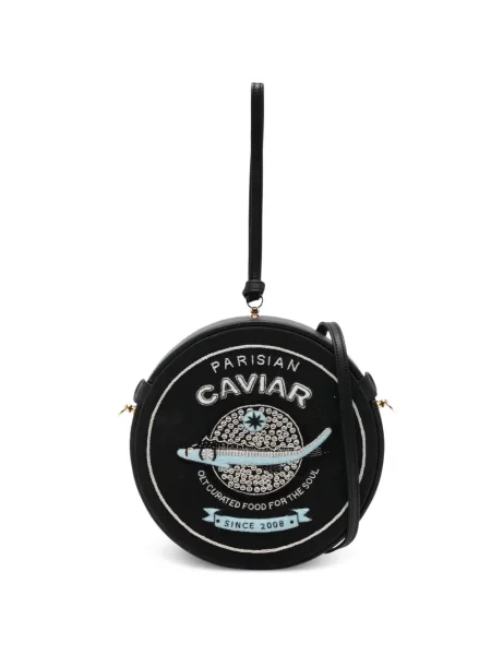 Geantă plic Olympia Le-tan cu broderie negru