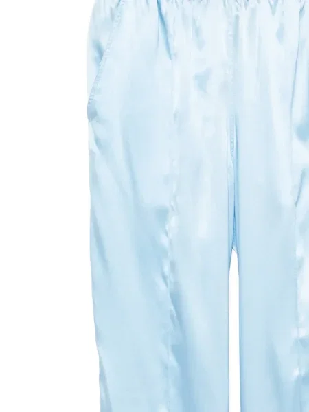 Pantaloni Tom Ford din satin albastru