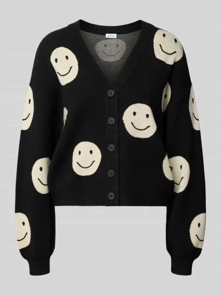 Kardigan o kroju relaxed fit z mieszanki Model CHARLOTT' Noisy May czarny