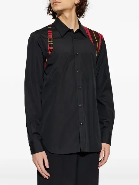 Карирана риза Alexander Mcqueen черно