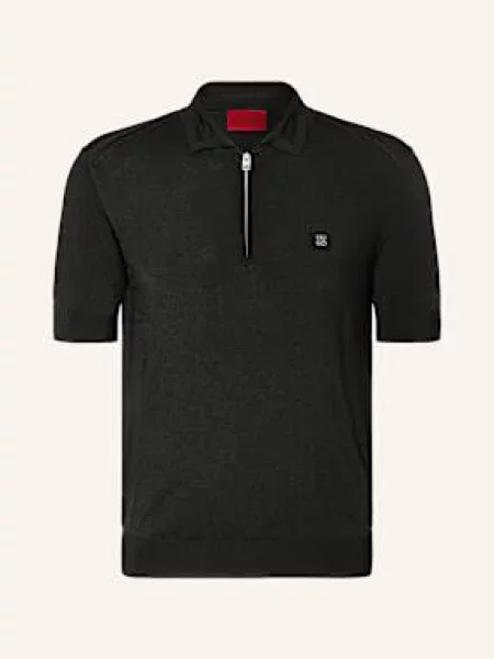 Hugo Úpletová Polokošile Sayfong černá