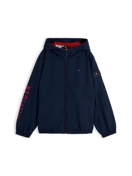 Tommy Hilfiger Μπουφάν μεταβατικό Windbreaker Graphic Σκούρο μπλε κόκκινο