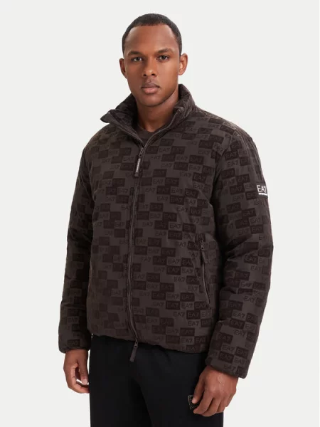 Zimní bunda Emporio Armani hnědá