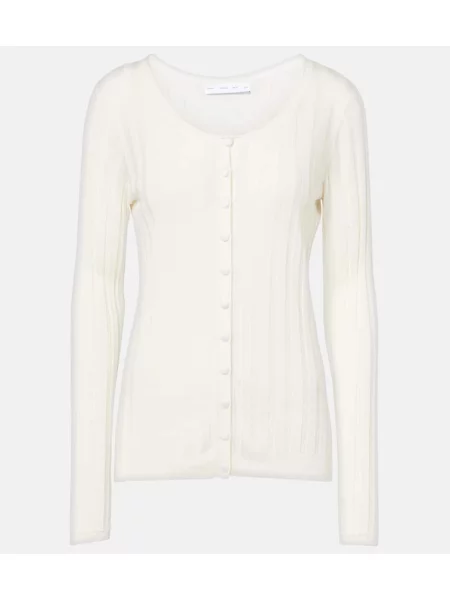 Cardigan Proenza Schouler tricotate alb