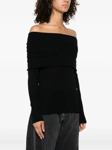 Top Pinko de lână negru