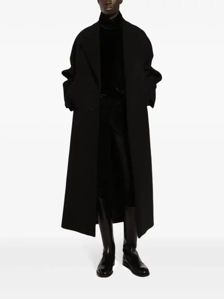 Vienakrūtis paltas Dolce & Gabbana juoda