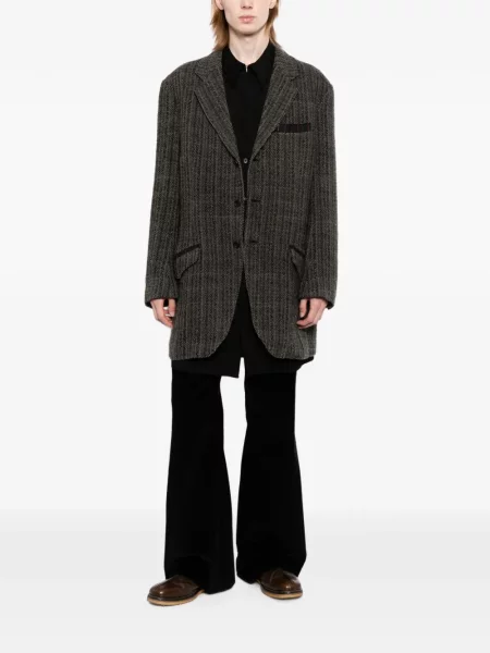 Sacou Yohji Yamamoto cu model herringbone gri