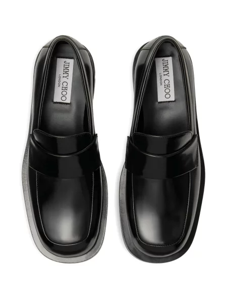 Pantofi loafer Jimmy Choo din piele negru