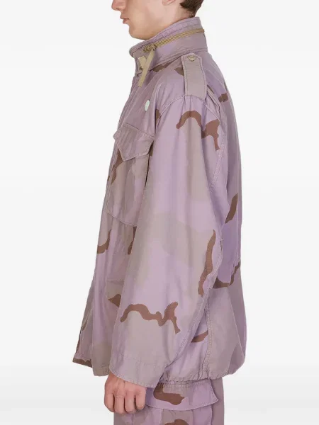 Яке Oamc с принт с абстрактен десен виолетово