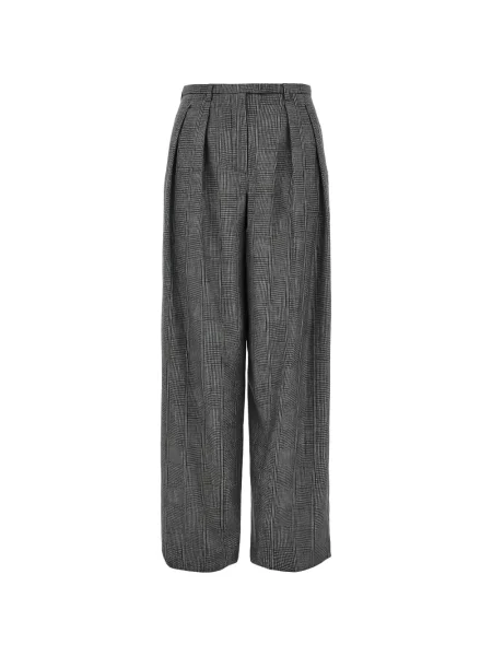 Pantaloni Emporio Armani în carouri negru