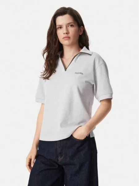 Adidas Tricou polo Seasonal Essentials Colorpop Polo With Embroidered Graphic gri