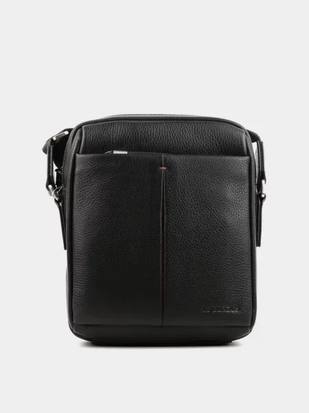 Кожаная сумка через плечо Leberdes черная