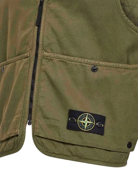 Prsluk Stone Island s V-izrezom kamenje zelena