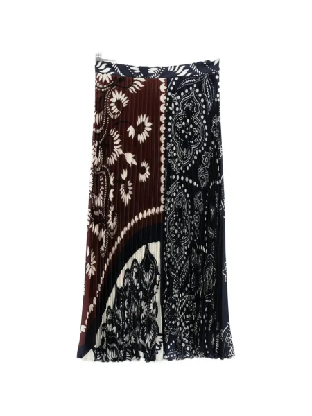 Fusta plisata Weekend Max Mara cu model floral cu imagine plisată albastru