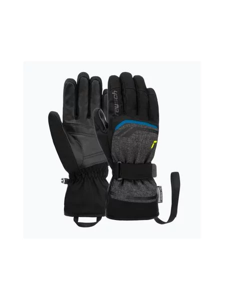Меланжевые перчатки Reusch черные