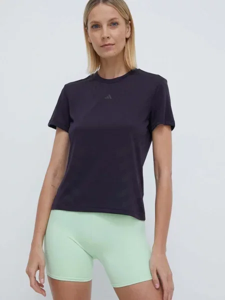 Adidas Performance t-shirt treningowy fioletowy