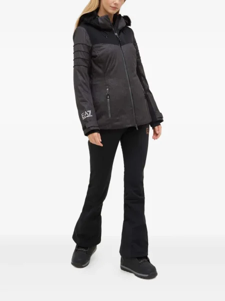 Geacă Ea7 Emporio Armani cu glugă negru