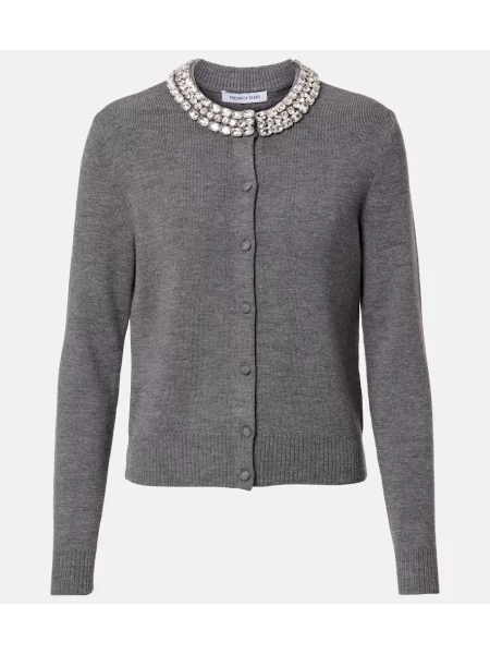 Cardigan Veronica Beard de lână gri