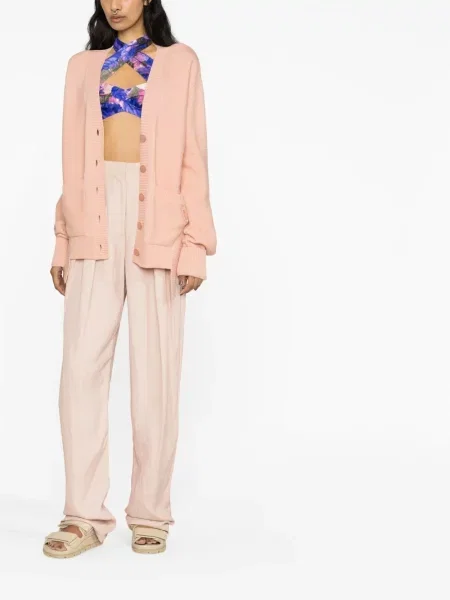 Plisuoti kelnės Stella Mccartney rožinė