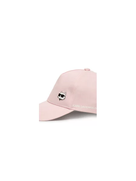 Kepurė su snapeliu Karl Lagerfeld Kids M Šviesiai rožinė