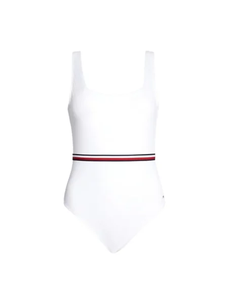 Stroj jednoczęściowy Tommy Hilfiger biały