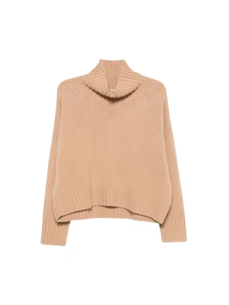 Sweter z golfem Soft Goat z kaszmiru beżowy