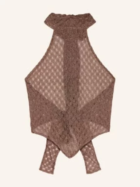 Dzianinowy top Missoni brązowy