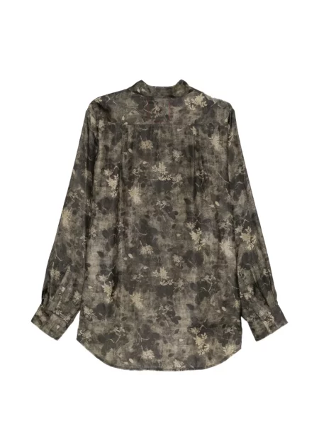 Lung cămașă Uma Wang cu model floral cu imagine verde