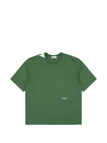 Tricou Stone Island cu strasuri verde