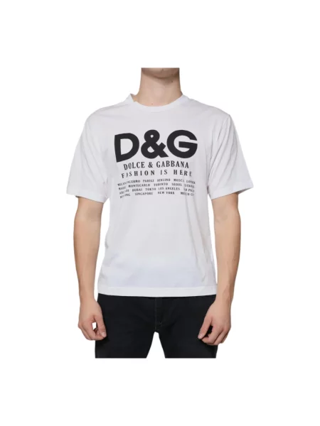 Koszulka Dolce And Gabbana z nadrukiem biała