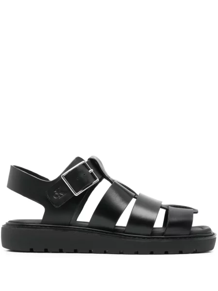 Sandale Calvin Klein Jeans din piele negru