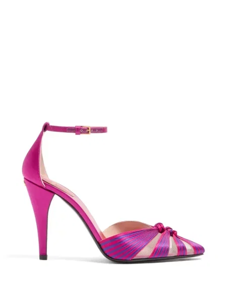 Pantofi cu toc Valentino Garavani din satin roz