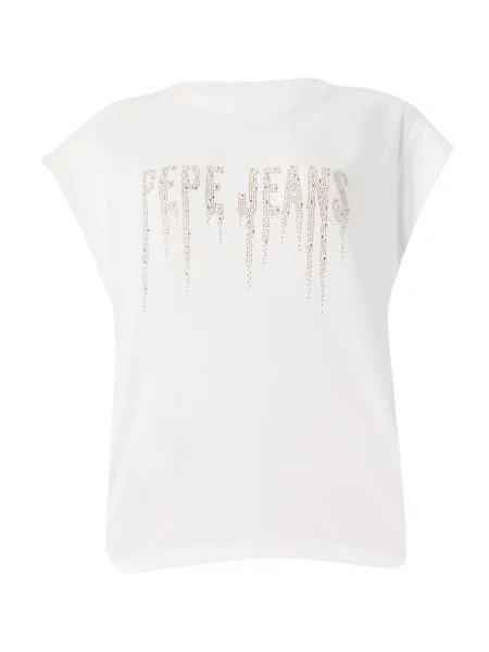 Pepe Jeans Tricou Carina auriu alb
