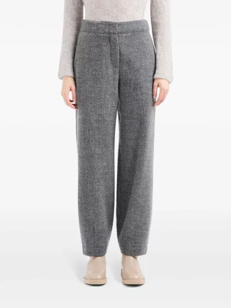 Kelnės Emporio Armani aukštu liemeniu pilka