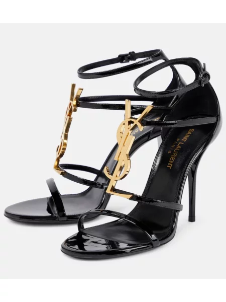 Sandale Saint Laurent din piele negru
