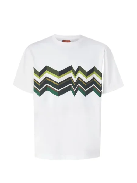 Tricou Missoni cu imagine alb