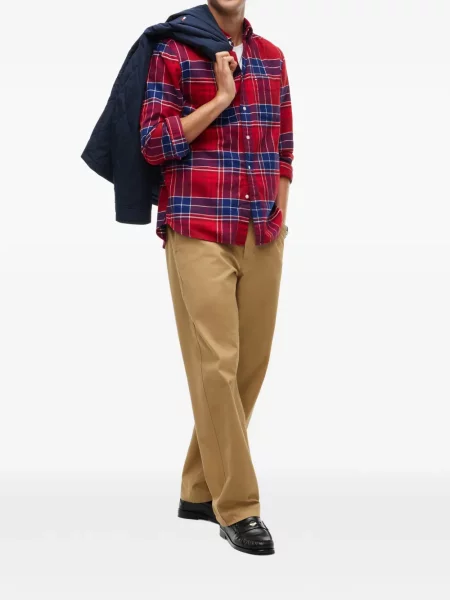 Cămașă Tommy Hilfiger în carouri roșu