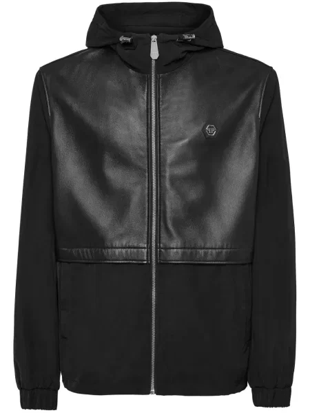 Geacă Philipp Plein cu glugă negru