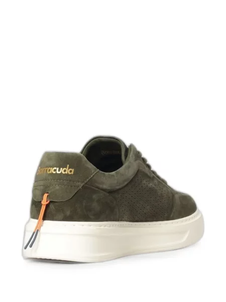 Sneakerși Barracuda din piele de căprioară verde