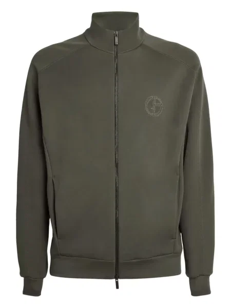 Hanorac cu fermoar Giorgio Armani cu autograf verde